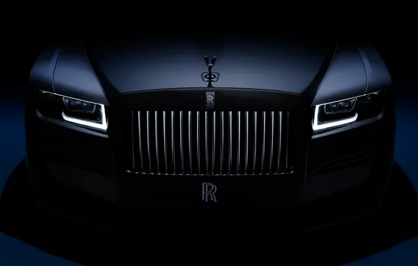 Картинка dark background, Rolls-Royce Ghost, 2021, Black Badge Ghost