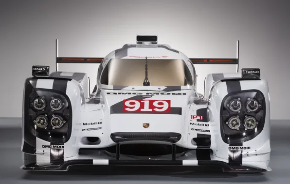 Картинка Porsche, Фары, LMP1, 24 Hours of Le Mans, 24 часа Ле-Мана, 2014, Porsche 919 Hybrid, …