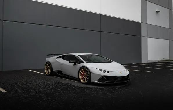 Картинка Lamborghini, White, Rain, EVO, VAG, Huracan
