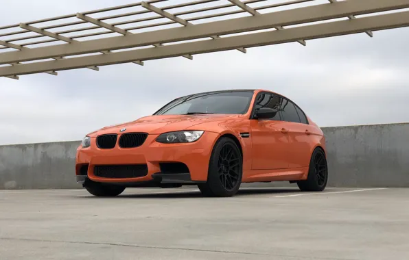 Картинка BMW, Orange, Parking, E90, M3