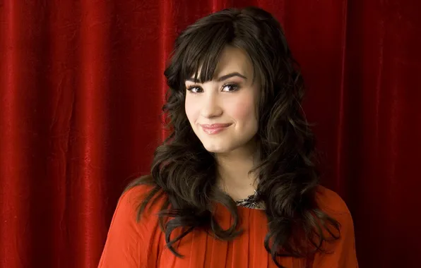 Картинка взгляд, девушка, улыбка, волосы, портрет, Demi Lovato