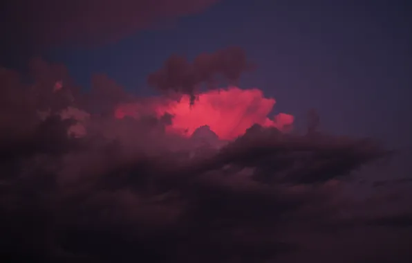 Картинка небо, красиво, розовые облака