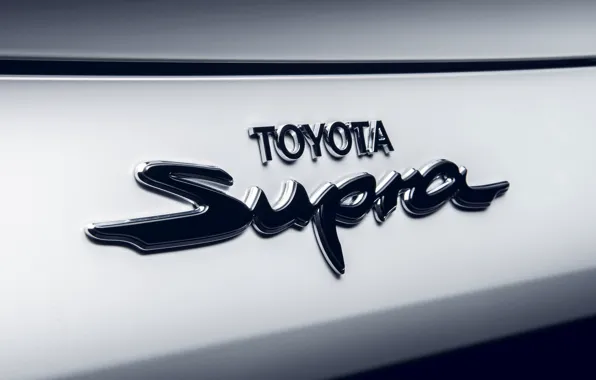 Картинка надпись, Toyota, Supra, на светлом фоне, 2020, A90