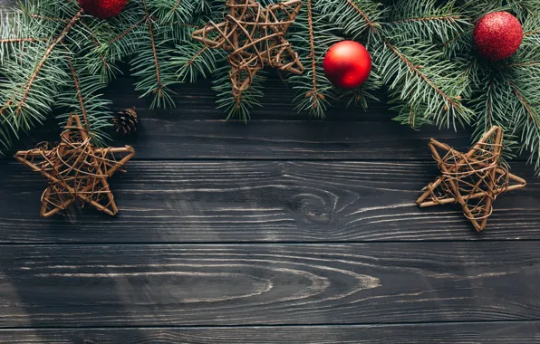 Картинка украшения, Новый Год, Рождество, Christmas, wood, New Year, decoration, Merry, fir tree, ветки ели