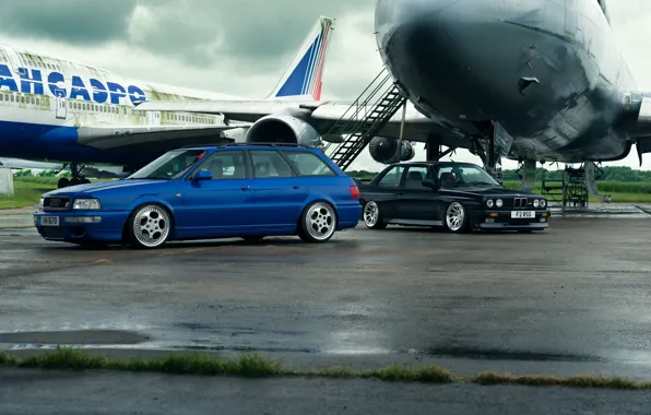 Картинка BMW, AUDI, COUPE, E30, RS2, AVANT, AUDI 80, AUDI RS2
