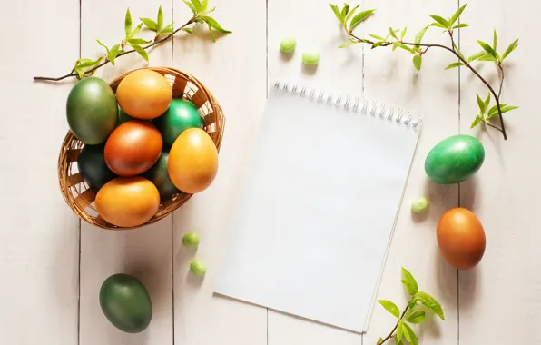Картинка бумага, праздник, растение, яйцо, еда, пасха, блокнот, крашеные яйца