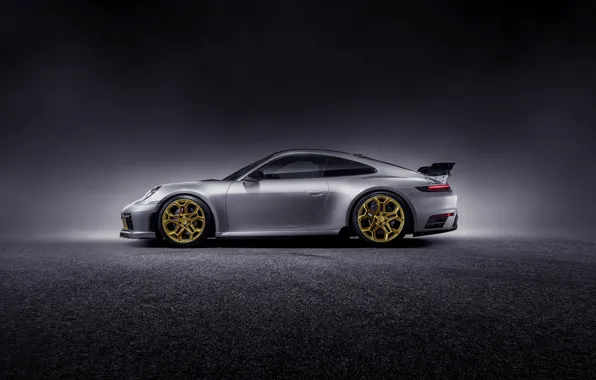 Картинка 911, Porsche, вид сбоку, Carrera, TechArt, 992, 2019