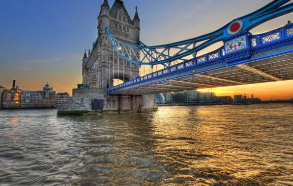 Картинка река, Англия, Лондон, Тауэрский мост