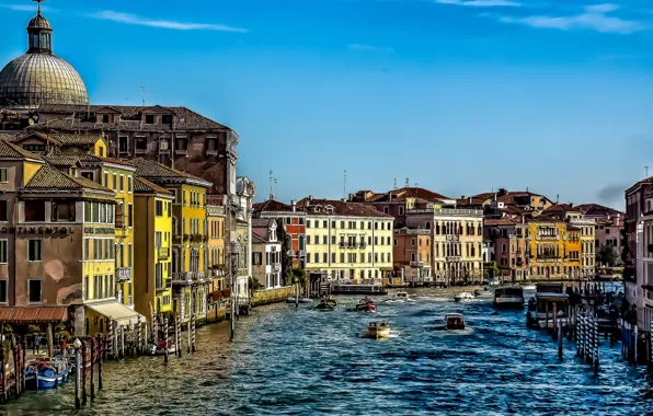 Картинка вода, Италия, Венеция, собор, канал