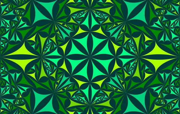 Картинка абстракция, green, геометрия, калейдоскоп