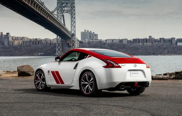 Картинка асфальт, купе, Nissan, красно-белый, 370Z, 50th Anniversary Edition, 2020, 2019