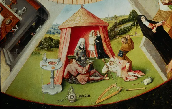 Картинка палатка, Hieronymus Bosch, Блуд