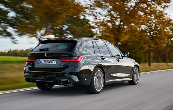 Картинка чёрный, BMW, кузов, 3-series, универсал, 3er, 2020, 2019, G21, M340i xDrive Touring