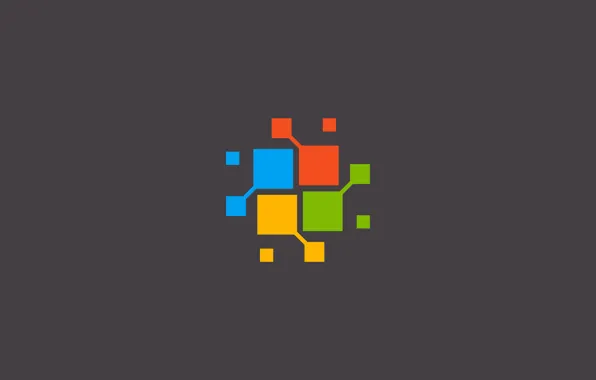 Картинка микросхема, логотип, Windows, квадрат