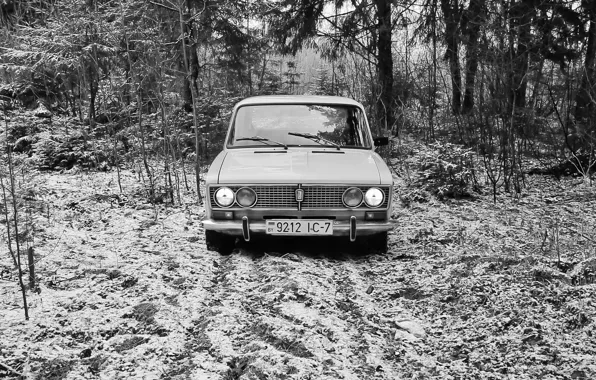Картинка USSR, forest, Lada, winter, VAZ