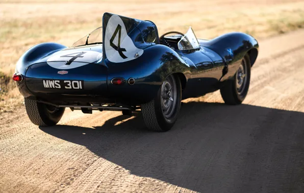 Картинка Retro, Race Car, British car, Jaguar D-Type
