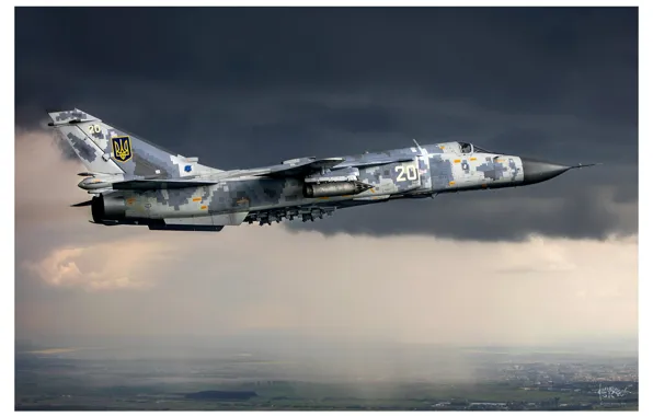 Картинка полёт, Су-24, Сухой, ВВС Украины, Фронтовой бомбардировщик