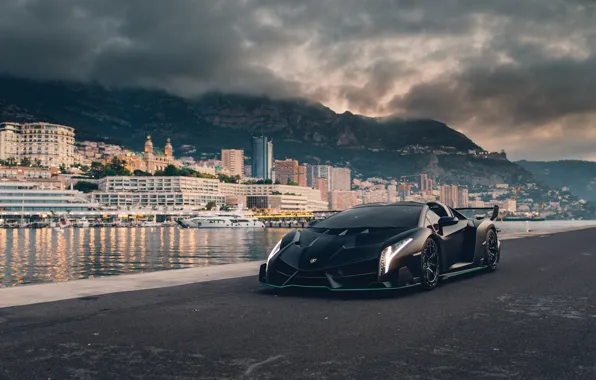Картинка Roadster, Lamborghini, суперкар, Monaco, Монако, Monte Carlo, Veneno, 2019, Alex Penfold