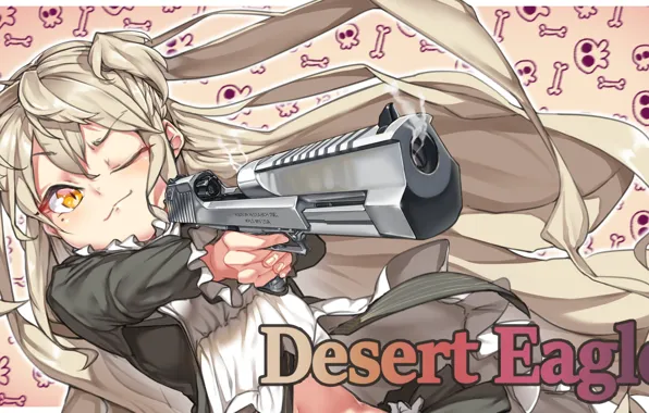 Картинка девушка, пистолет, Desert Eagle, Girls Frontline, Девушки фронта
