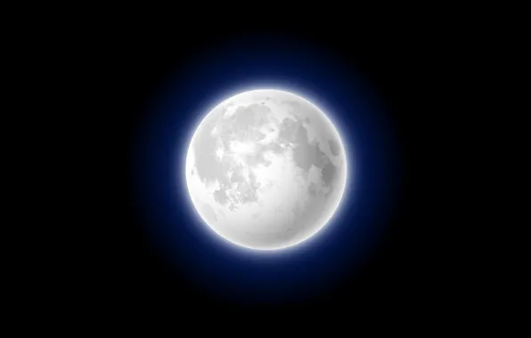 Картинка space, night, full moon