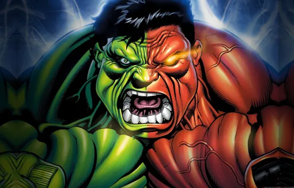 Картинка Hulk, Ярость, Rage, Red Hulk