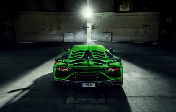 Картинка Lamborghini, суперкар, вид сзади, Aventador, Novitec, SVJ, 2019, Aventador SVJ