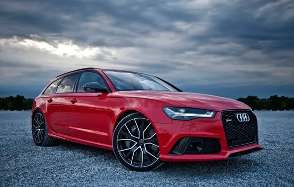 Картинка красный, Audi, rs6, Audi RS 6 Avant