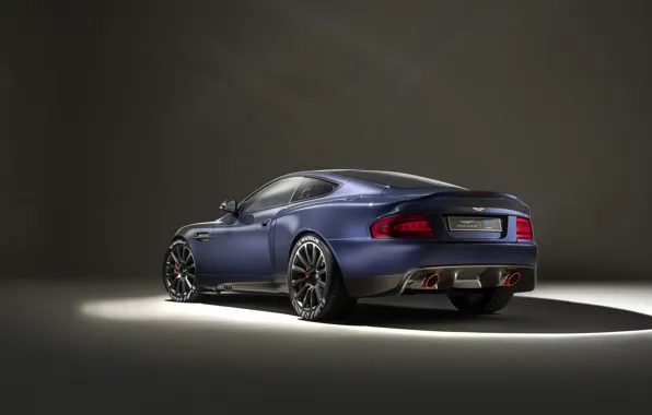 Картинка Aston Martin, Blue, Vanquish, Rear, Black Wheels, 2019, Callum