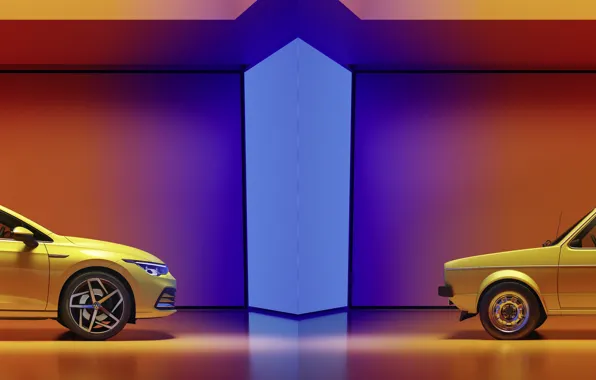Картинка Volkswagen, хэтчбек, Golf, hatchback, R-Line, 2020