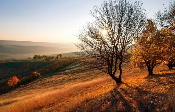 Картинка закат, Осень, Молдова