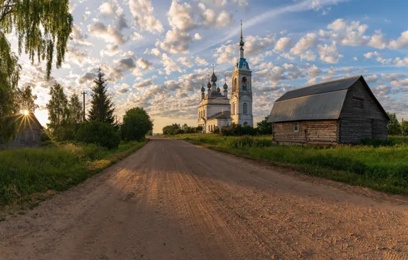 Картинка дорога, храм, Russia, Savinskoye, Yaroslavskaya Oblast’