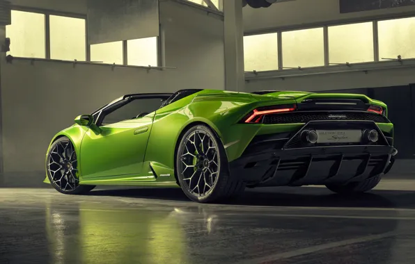 Картинка Lamborghini, вид сзади, Spyder, Evo, Huracan, 2019, Lamborghini Huracan Evo
