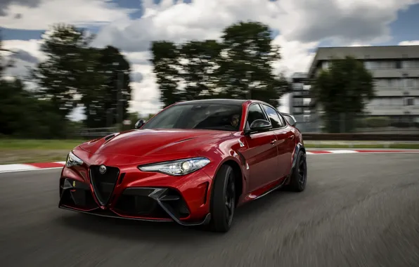 Картинка Alfa Romeo, на треке, Giulia, GTAm, 2020, Gran Turismo Alleggerita modificata