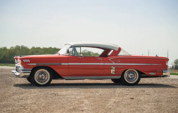 Картинка Chevrolet, Колеса, Профиль, Гравий, Classic, Bel Air, Impala, Хром, Classic car, 1958, Chevrolet Bel Air …