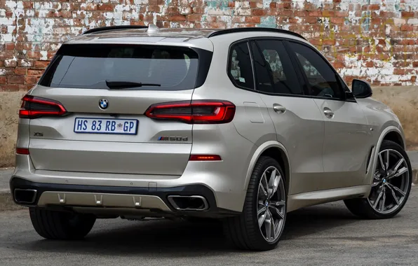 Картинка car, серый, BMW, фонари, сзади, BMW X5M, BMW X5M 2019, X5 M50d