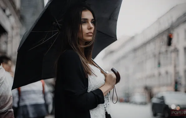 Картинка девушка, зонтик, Андрей Попенко
