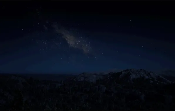 Картинка Sky, Stars, Night, Game, Xbox One S, Red Dead Redemption 2, RDR2, HDR 10, Milk …