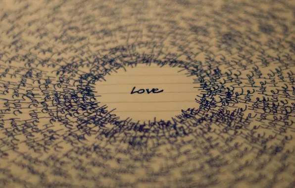Картинка любовь, надписи, love, лист бумаги, inscriptions, a sheet of paper