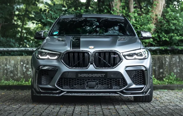 Картинка BMW, X6M, Front, Grey, BMW X6, Face, Manhart, MHX6