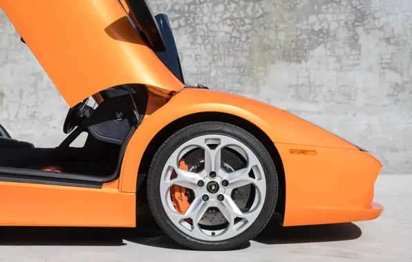 Картинка Orange, Supercar, Wheels, Italian Cars, Lamborghini Murcielago Roadster