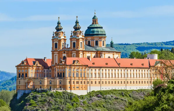 Картинка здание, Австрия, монастырь, Мельк