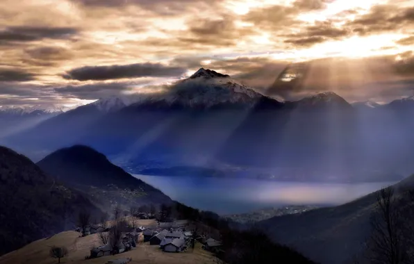 Картинка свет, горы, Lombardy, Dosso del Liro