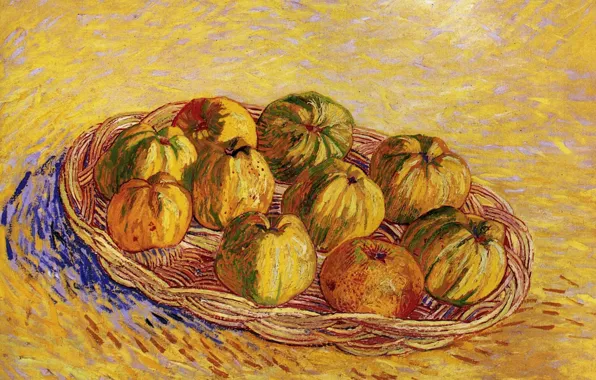 Картинка Vincent van Gogh, Basket of Apples, Still Life with