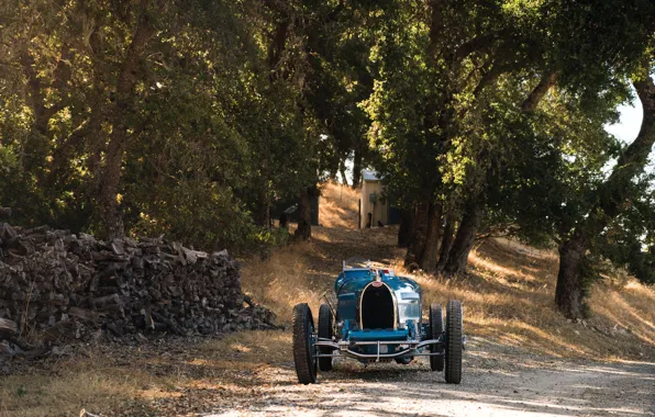 Картинка Ретро, 1927, Вид спереди, Спортивный автомобиль, Bugatti Type 35C