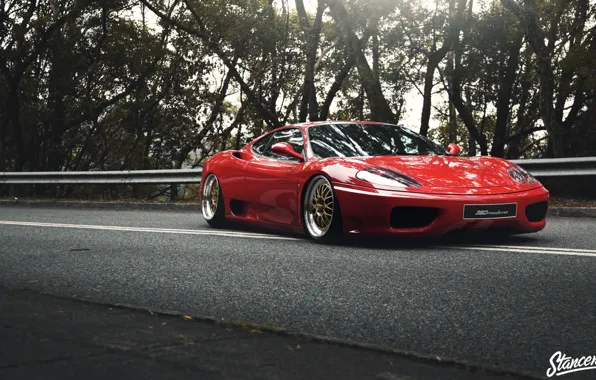 Картинка Ferrari, Red, Car, Road