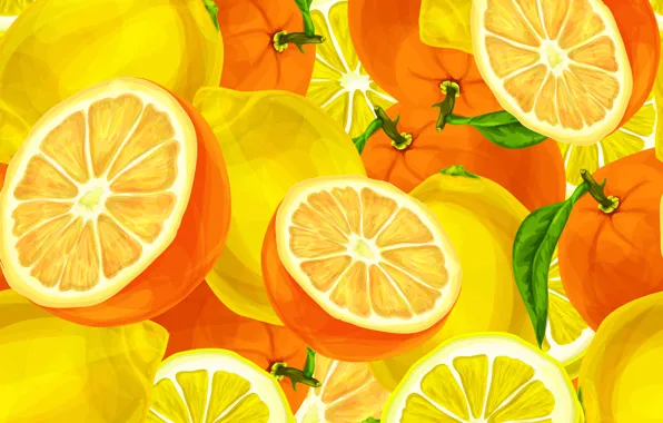 Картинка фон, апельсины, текстура, цитрус, лимоны, background, lemons, oranges
