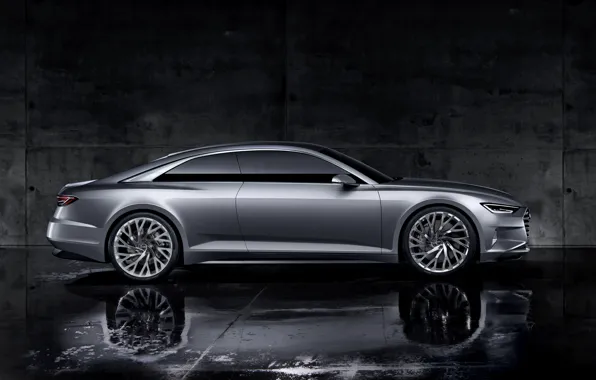 Картинка Concept, фон, Audi, купе, Coupe, в профиль, 2014, Prologue