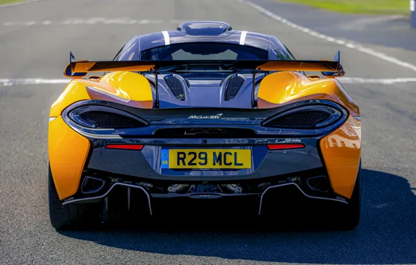 Картинка купе, McLaren, корма, 2020, V8 twin-turbo, 620R, 620 л.с., 3.8 л.