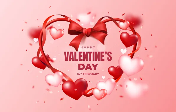 Картинка любовь, романтика, сердце, сердечки, red, love, happy, pink, romantic, hearts, открытка, 14 февраля, Valentine's Day, …