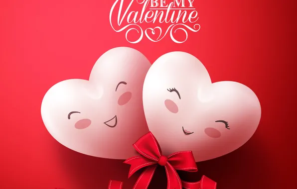 Картинка любовь, романтика, сердце, бант, Valentine's Day